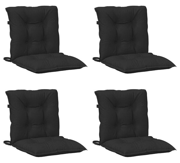 Sada polštářů na nízké křeslo 4 pcs Melange černá