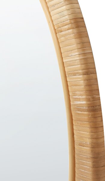Zrcadlo ANLEZY 80 cm 80 cm Ratan Přírodní