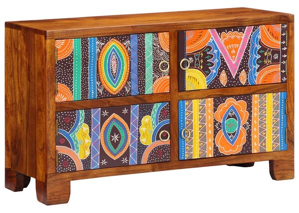 Skříň na obuv Hnědá 90 x 35 x 55 cm Masivní akátové dřevo