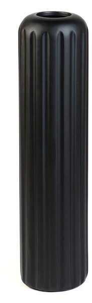 Podlahová váza VERTA, sklolaminát, výška 80 cm, černý mat