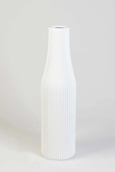 Podlahová váza VERTIGO, sklolaminát, výška 80 cm, bílý mat