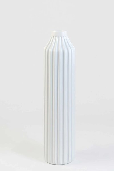 Podlahová váza VERTO, sklolaminát, výška 80 cm, bílý mat