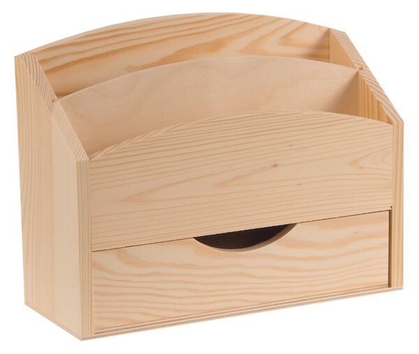 Stolní organizér na dokumenty se zásuvkou