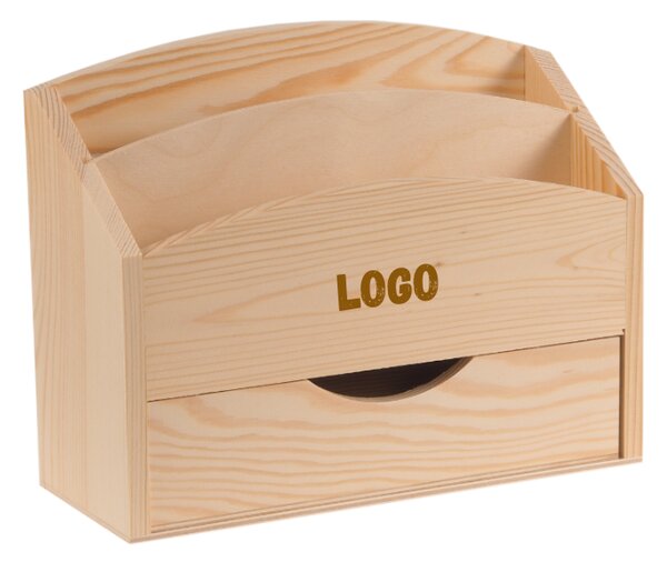Stolní organizér na dokumenty se zásuvkou