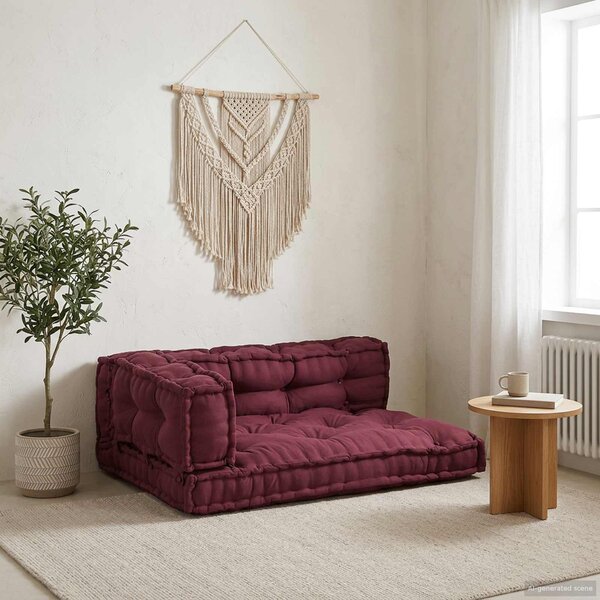 Polstrovaný pohovkový polštář 3 pcs Bordó 120 x 80 x 38 cm