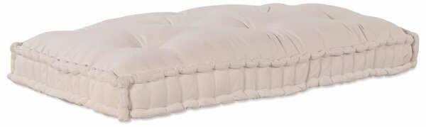 Polstrovaný pohovkový polštář Krémová 120 x 80 x 12 cm Textil