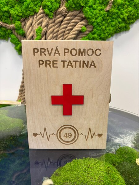 Dřevěná krabička - první pomoc