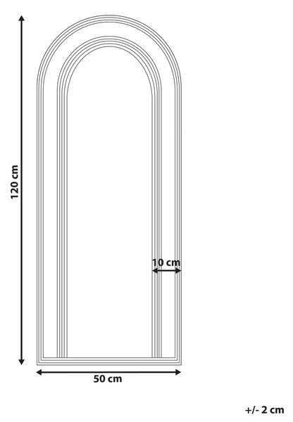 Zrcadlo FRANEY 50 cm 120 cm Ratan Přírodní