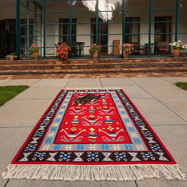 Vlněný Kilim 12 - Kytky v květináči