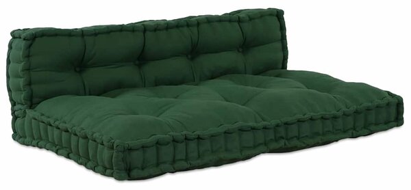 Polstrovaný pohovkový polštář 2 pcs Zelená 120 x 80 x 38 cm
