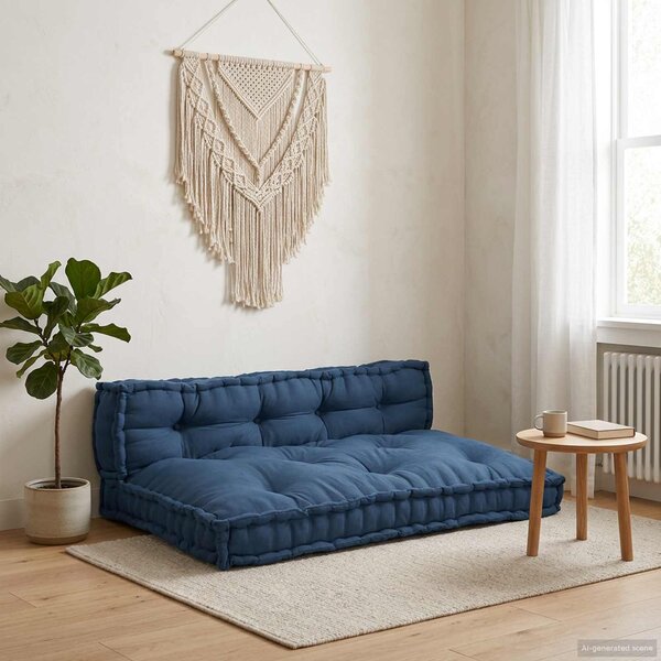 Polstrovaný pohovkový polštář 2 pcs Indigo 120 x 80 x 38 cm