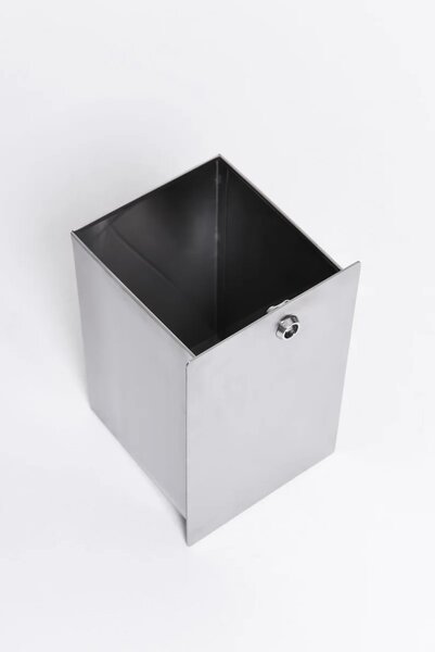 Stojící popelník FUMIX, broušený nerez, výška 96 cm, stříbrný