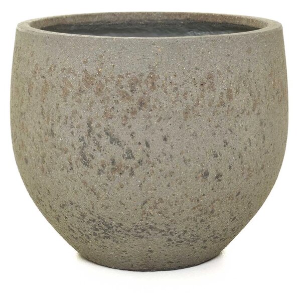 Kulatý květináč RAFIOT, vláknocement, 40x34 cm, šedý