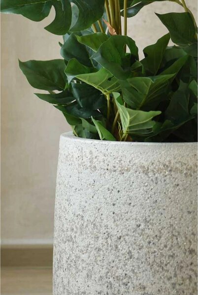 Designový květináč SASSO, vláknocement, 42x38 cm, šedý