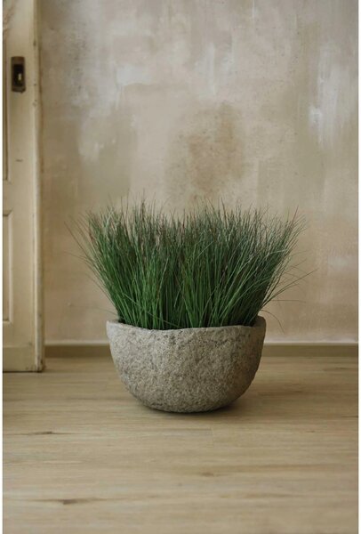 Designový květináč CIMENTO, vláknocement, průměr 46 cm, šedá