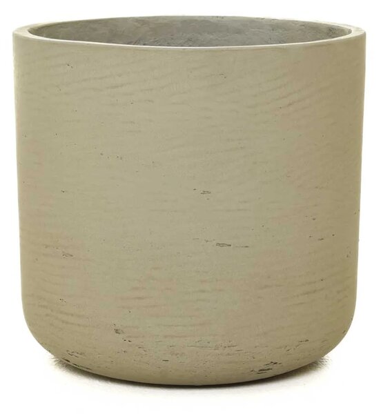 Květináč CHICO, sklolaminát, výška 24 cm, béžová