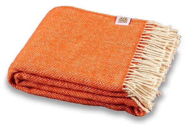 Vlněná deka Elma 2 - oranžová
