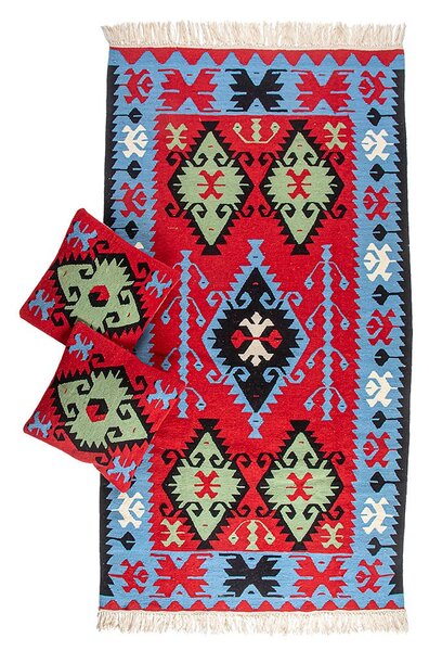 Vlněný Kilim "Kotel"