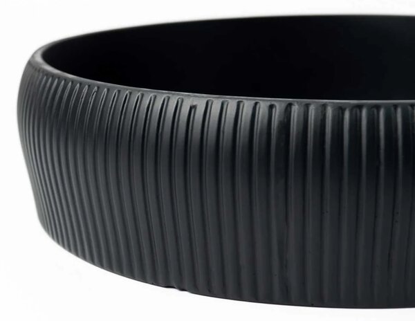 Mísa na květiny ERYNA, sklolaminát, průměr 30 cm, černá