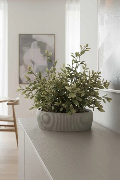 Mísa na květiny ERYNA, sklolaminát, průměr 30 cm, šedá