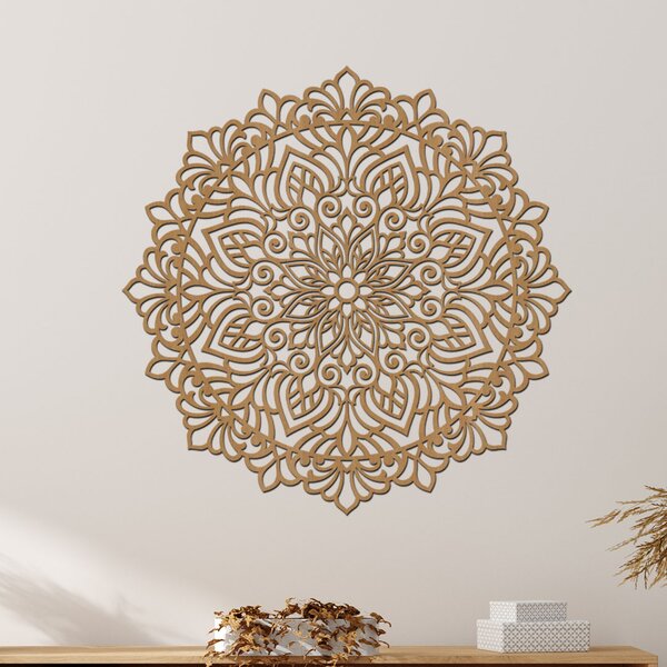 Mandala na zeď HOJNOST Zvolte barvu dekoru: Horský dub | Rozměry Ø (cm): 40