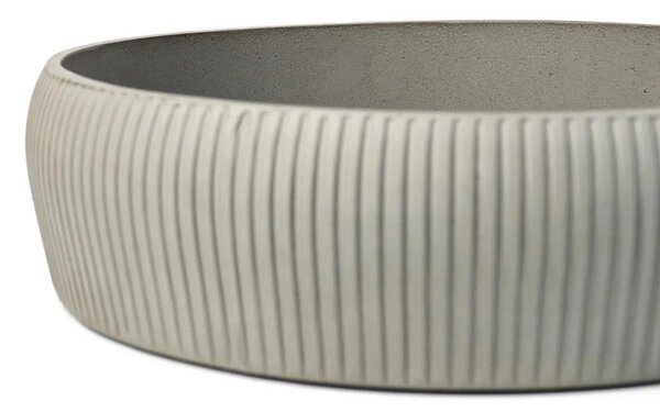 Mísa na květiny ERYNA, sklolaminát, průměr 30 cm, šedá