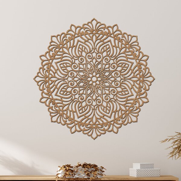 Mandala na zeď HOJNOST Zvolte barvu dekoru: Horský dub | Rozměry Ø (cm): 40