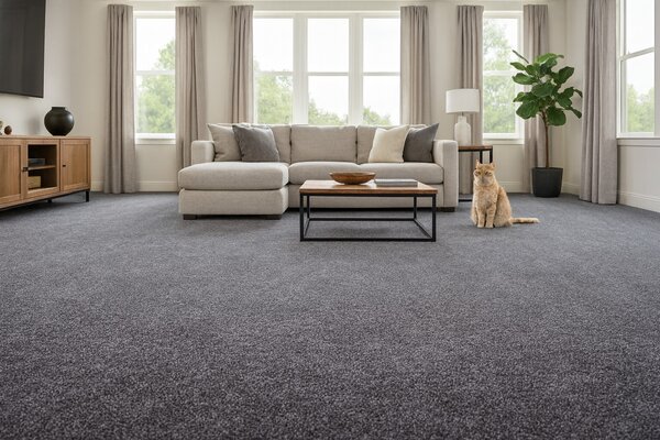 Condor Carpets, Metrážový koberec Prestige 482, na míru, šíře 4m, šedá, ab (mřížka), dětský pokoj