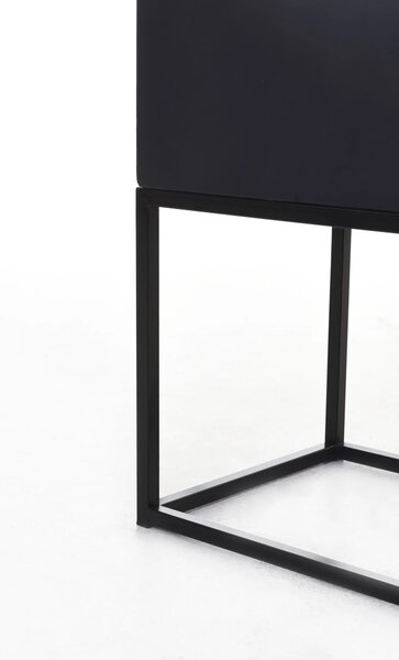 Květináč BLOCK UP, sklolaminát, výška 80 cm, antracit/černá
