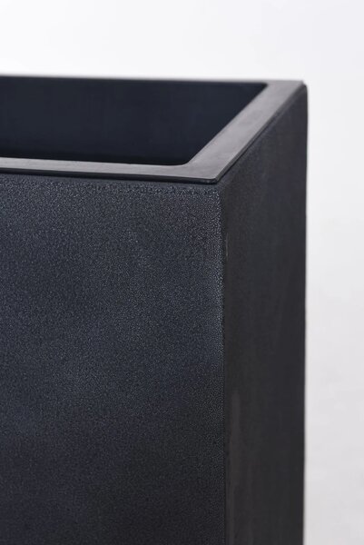 Květináč BLOCK, sklolaminát-vzhled kamene, výška 80 cm, antracit