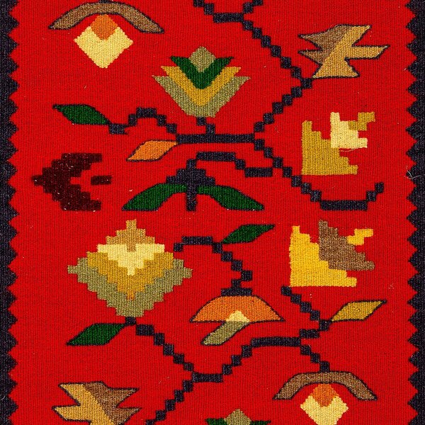 Vlněný kilim "Jarní vinná réva"