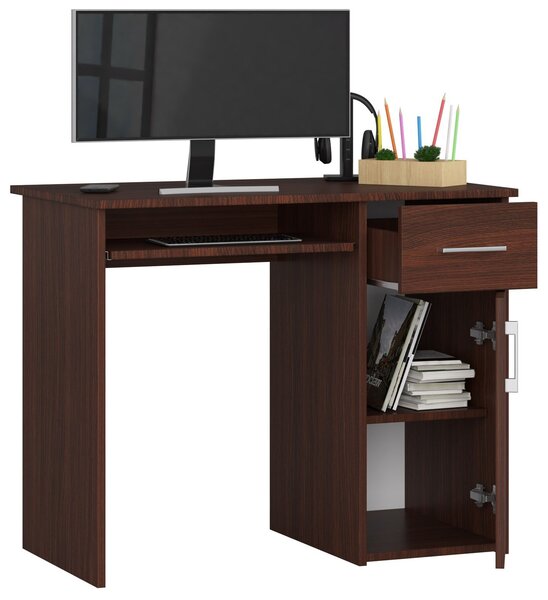 Ak furniture Volně stojící psací stůl Pin 90 cm wenge