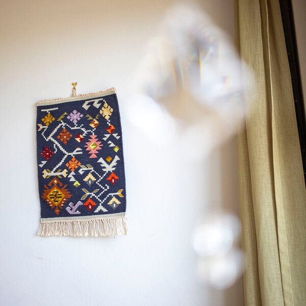Vlněný kilim "Podzimní vinná réva"