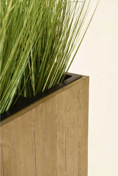Dřevěný květináč ELEMENTO, dřevo, šířka 90 cm, hnědá