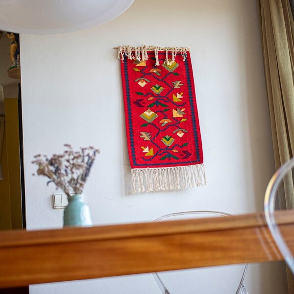 Vlněný kilim "Jarní vinná réva"