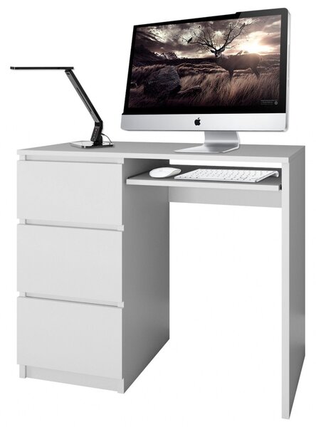 TP Living Psací stůl Lima levý bílý matný