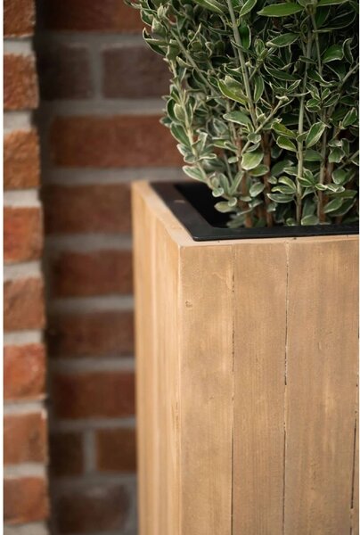 Dřevěný květináč ELEMENTO, dřevo, šířka 90 cm, hnědá