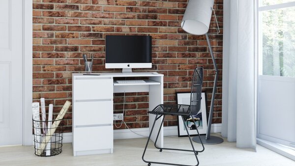 TP Living Psací stůl Lima levý bílý matný