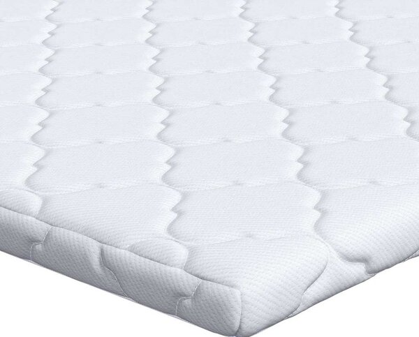 Kokosový topper Bílá 80 x 200 cm Žakárová tkanina