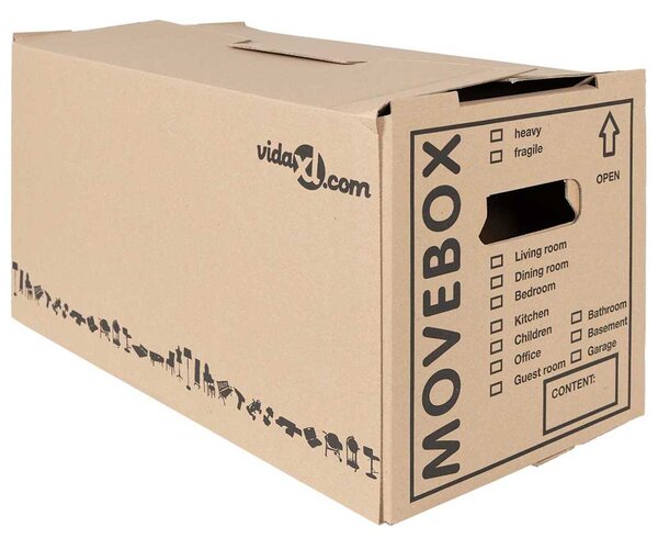 Stěhovací krabice 20 pcs Přírodní 59 x 31,5 x 31,5 cm Lepenka