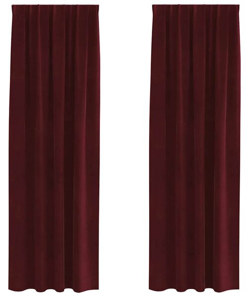 Zatemňovací závěsy 2 pcs Víno Červené 140 x 260 cm samet