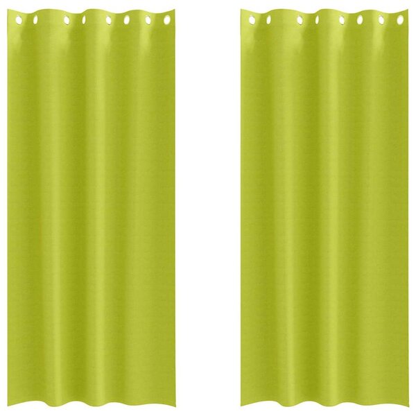Závěsy na zatemnění s kroužky 2 pcs Zelená 225 x 140 cm