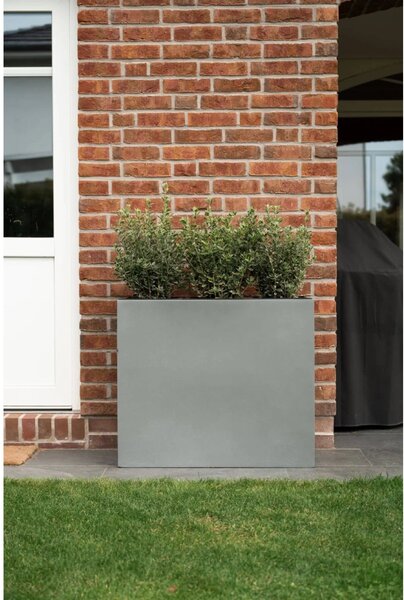 Květináč ELEMENTO, sklolaminát, šířka 88 cm, grafitově šedá
