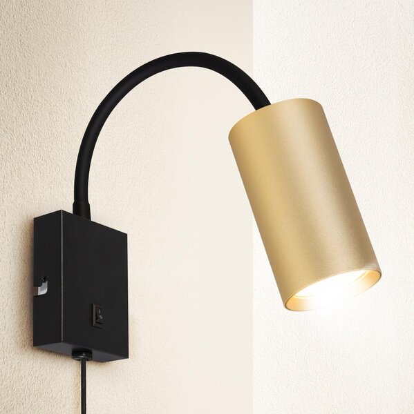 Brilagi - Flexibilní nástěnná lampa SELE 1xGU10/30W/230V černá/zlatá