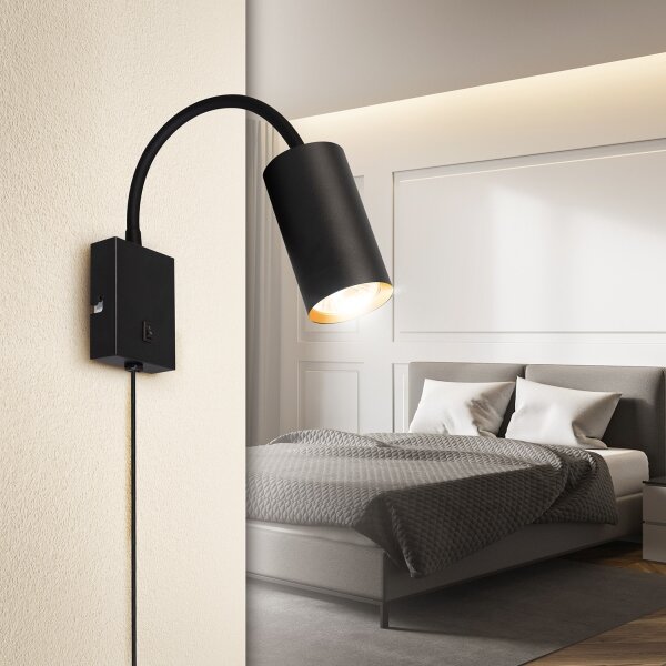 Brilagi - Flexibilní nástěnná lampa SELE 1xGU10/30W/230V černá/zlatá