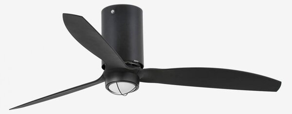 MINI TUBE FAN M LED, černá, stropní ventilátor s DC motorem - FARO