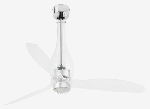 ETERFAN M LED, transparentní, stropní LED ventilátor s DC motorem - FARO