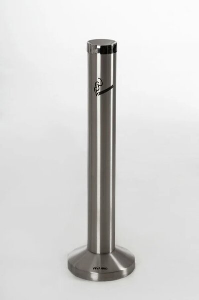 Stojící popelník FUMO, průměr 10 cm, nerez, stříbrný