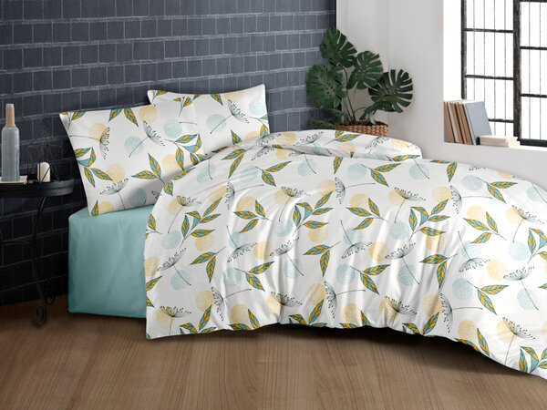 Flanelové francouzské povlečení 200x200, 70x90 cm Pampeliškové pohlazení