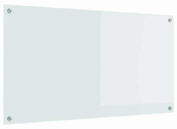 Kuchyňský obklad Bílá 110 x 60 cm tvrzené sklo